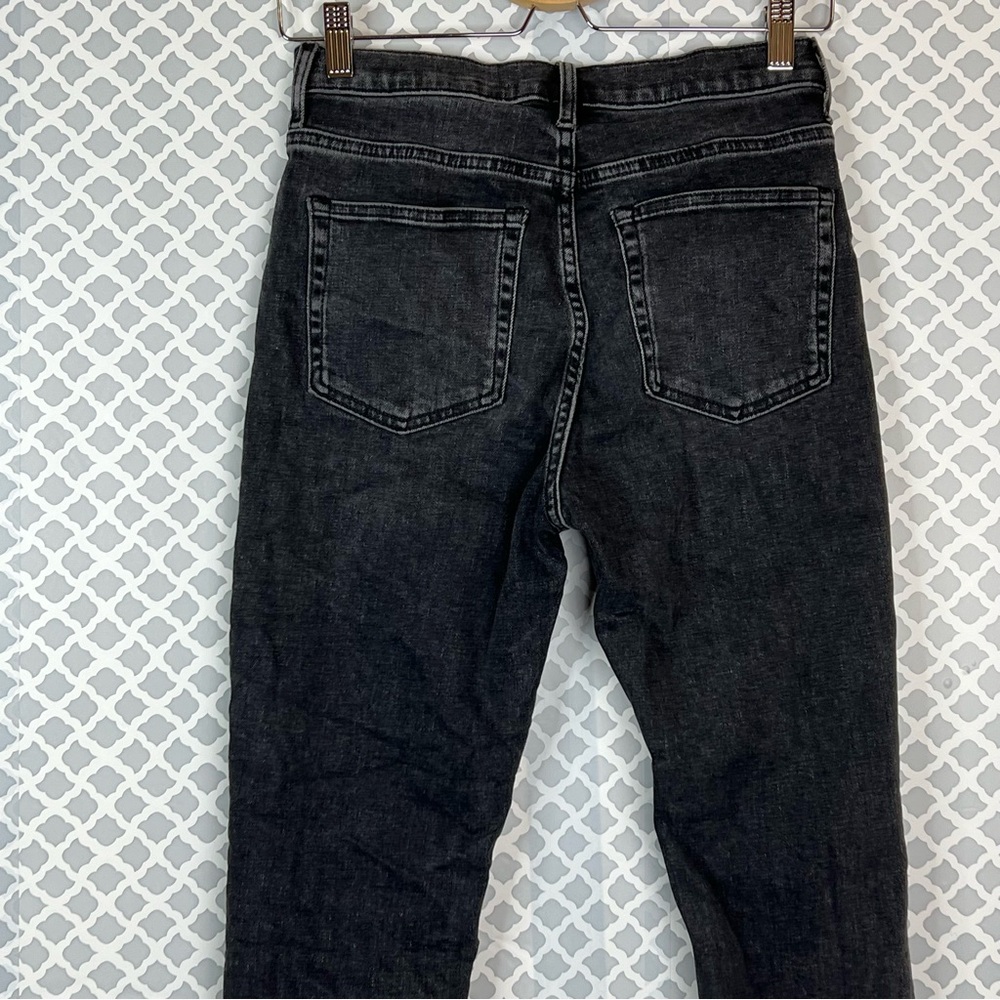 EUC Everlane Black Wash High Rise Skinny Ankle Jeans - Picture 6 of 10